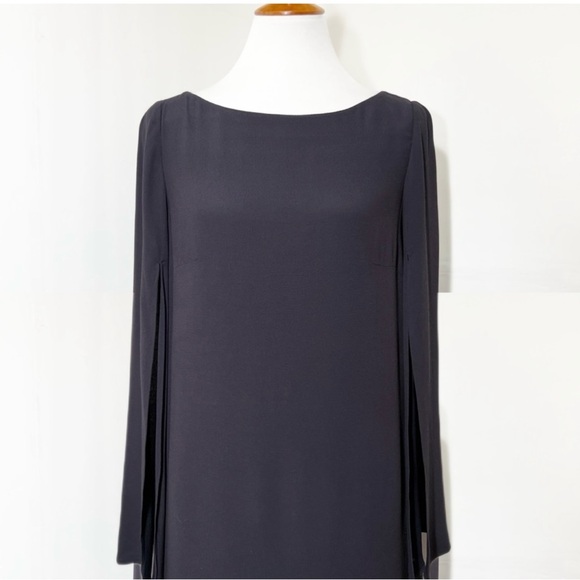 Free People Navy Blue Draped Kimono Split Short Sleeve Shift Mini Dress XS - Picture 7 of 11